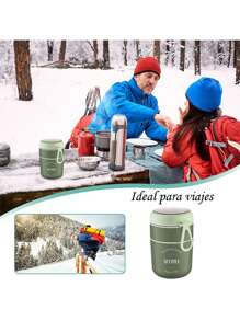 Lonchera Termica De Acero Inoxidable Con Capacidad De 710ml Lunch Incluye Cuchara - Verde - Ver 11