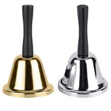 2 Peças de Sinos de Mão Dourados e Prateados Premium - Sinos de Jantar Clássicos e Altos para Casamentos, Salas de Aula Escolares, Serviço de Restaurante, Recepção de Hotel, Eventos de Igreja, Festas de Natal, Noites de Jogos e Reuniões Familiares - Sino de Serviço Metálico Durável com Tom de Campainha Claro para Anúncios, Marcação e Comemorações Festivas