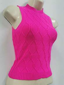 Women Tank Tops & Camis - 玫紅色 - 查看 2