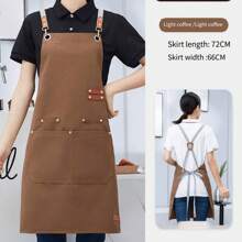 Mandil Delantal Cocina Chef-barberia-multiusos-unisex,1 pieza Delantal múltiple a capas impermeable durable grueso a prueba de aceite poliéster para cocina,Delantal De Trabajo Profesional Impermeable Para Hombres Y Mujeres En Cocina - Caqui - Ver 1