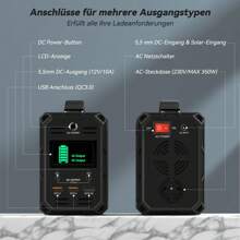 Solar Generator With Solar Panel Included, Flashfish 300W Portable Power Station + 60W Solar Panel, 300W AC Outlets, 222Wh/60000mAh Backup Battery For Home/RV/Camping Power Outage - Grey - View 5