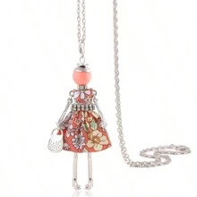 1 bucată coliere de modă pentru femei pandantiv lung flori pânză bijuterii accesorii prieten drăguț aniversare cadouri de nuntă cu ridicata îndrăgostiți, mame, mame, ziua mamei, cadou