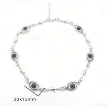 Halloween Blue Eye Necklace Alien Eye Small Iron Wire Thorn Iron Neutral Necklace Hip Hop Punk Gift - Necklace - View 5