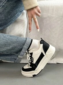 女款時尚防滑、耐磨、輕便舒適的休閒運動鞋 - 黑色 - 查看 4