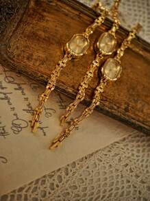 1 New Gold Bracelet Ladies Watch Retro Luxury Fashion Simple Elegant Light Luxury Elegant Versatile Watch Female Quartz Watch Suitable For Daily Wear, Dinner And Other Occasions To Decorate The Wrist