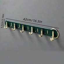 1 件装壁挂式免打孔挂钩适用于衣服试衣间衣帽钩门后墙壁浴室毛巾钩厨房挂钩