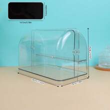 1pc Wall-Mounted Action Figure Display Stand, Acrylic Transparent Storage Rack For Blind Box Collectibles, No Drilling Required - Clear - View 2