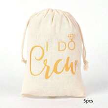 2入/5入/10入喝送禮小禮袋，具金屬光澤印花拉繩禮品袋 - 彩色 - 查看 31