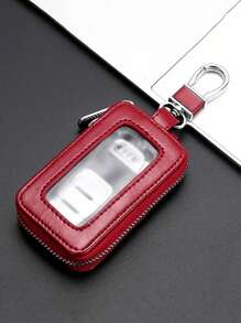 1pc Universal Car Key Protector Case, Smart Car Key Holder Storage Pouch, Suitable For Remote Control Key, Car Key Chain, Car Key Fob, Coin Purse, Metal Hook Keyring Wallet Zipper Bag, Keeps Your Car Keys ! Travel Accessory, Outdoor Gear - Black - View 14
