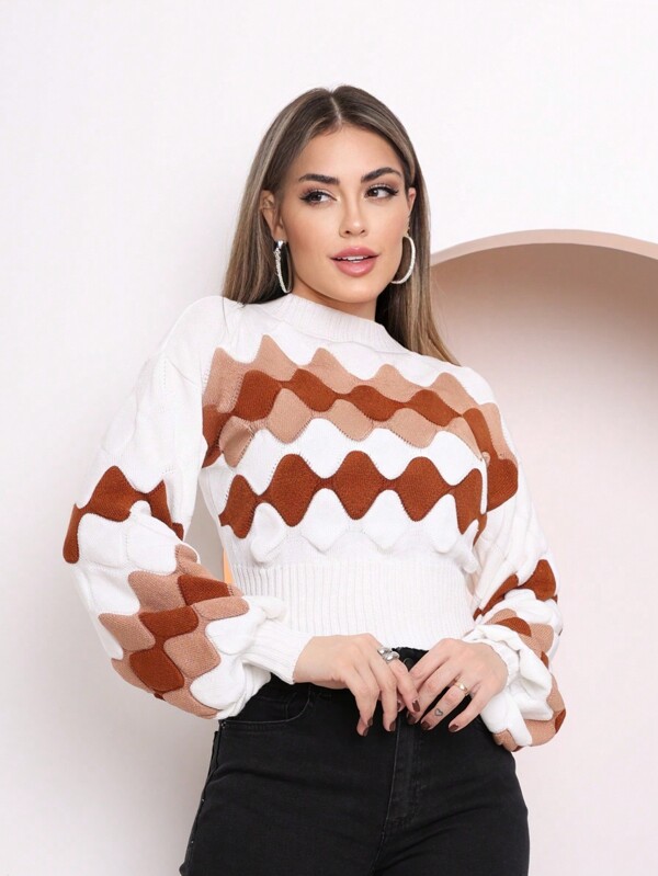 Blusa tricot trancada sueter famenina