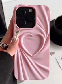 2000 年代时尚新款 3D 心形手机壳，适用于 iPhone、iPhone 15 Pro Max/16 Pro Max/16 Pro/14 Pro Max/14 Pro/13 Pro Max/iPhone 16 - 粉色 - 查看 4