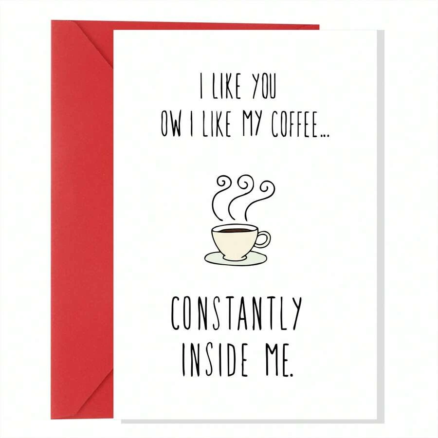 1 thiệp chúc mừng sinh nhật hài hước, 5 * 7in, có phong bì - Đỏ - Xem 1