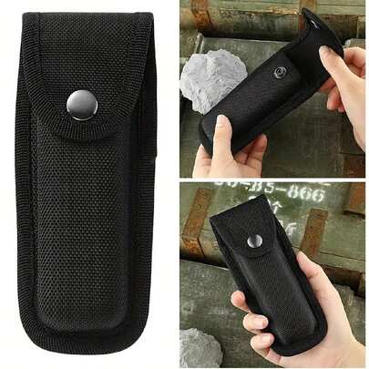 1 pieza Bolsa de almacenamiento plegable para cuchillo, funda de nailon para pinzas de corte con trabilla para cinturón, bolsa de nailon multiusos para cuchillo y pinza, estuche plegable para herramienta múltiple, almacenamiento en el bolsillo, soporte para linterna, paquete de cintura portátil, equipo táctico para uso al aire libre, accesorios para camping y senderismo
