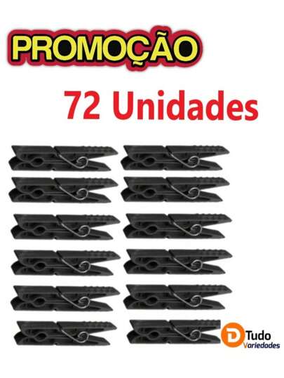 Kit 72 Unidades Prendedor Plástico P