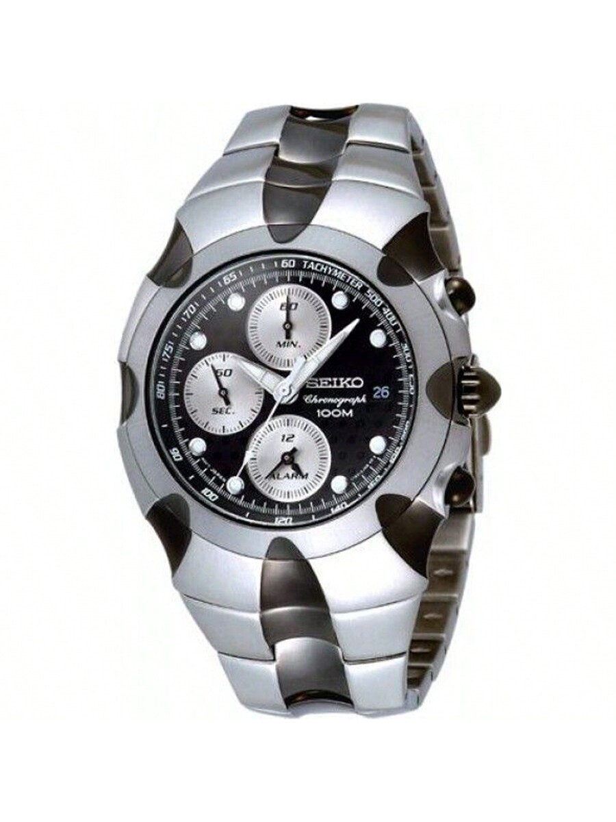 Seiko ساعة رجالية من الكوارتز المضيئة الآمنة من ال...