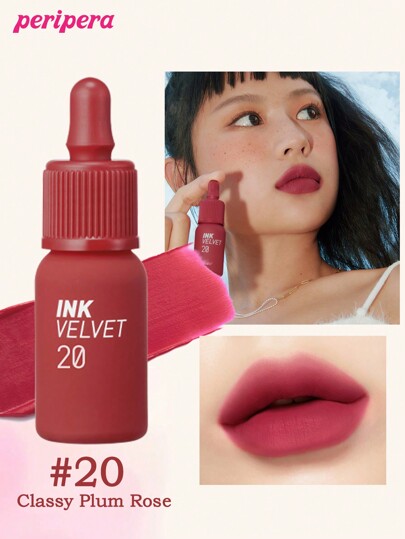 Peripera K-Beauty Peripera Ink The Velvet Liquid Lipstick, High Pigment Color, Longwear, Weightless, Gluten-Free, Paraben-Free Velvet Matte Lipstick, Liquid Lipstick, Smooth, Long Lasting, K-Beauty, Korean Makeup
