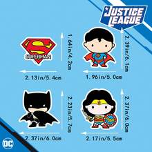 Justice League 50张DC漫画正义联盟防水卡通贴纸，适用于笔记本电脑、水瓶、滑板、吉他、行李箱、手机壳、窗户装饰涂鸦贴纸，成人及教师适用[官方授权] - 彩色 - 查看 2