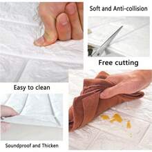 3D白色牆貼自粘壁紙，防水防撞電視背景墻三維均勻體積家居用品，70*200cm - 白色 - 查看 6