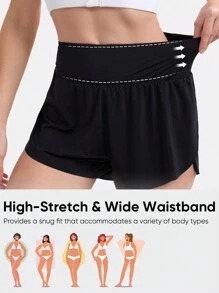 HOTSUIT HOTSUIT Damen Tennisshorts, Laufshorts 3 Zoll, schnelltrocknend und leicht mit Gesäß-Reißverschlusstasche, Sommer Shorts