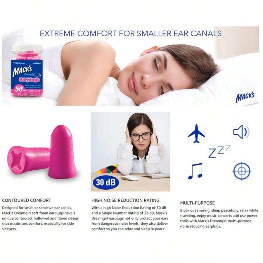 50pairs Super Soft Foam Earplugs, Disposable Noise Reduction Earplugs