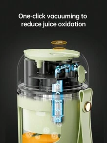 ZHENMI Portable Electric Juicer Cup, Vacuum-Sealed, Ice-Crushing, Mini Multi-Functional Blender - Suitable For Household Use - 1pc - Green - View 4