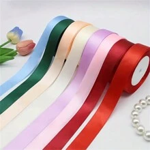 25 Yards Bandrolle für Stricken, Häkeln, Mützen, Hochzeitstorten, DIY Geschenkverpackung, Szenendekor, Feste, Raum, Fenster, Flur und Bürodekoration. Polyesterband mit vielseitigem Stil, kein Batterie oder Strom nötig, federlos. 1 Rolle Satinband in verschiedenen Farben, geeignet für Backen, Geschenkverpackung, Basteln, Haarzubehör, Hochzeitsdekoration, Nähen, Einladungen, Blumensträuße, Weihnachten, Valentinstag, Hochzeit, Geburtstagspartys' Dekoration, Weihnachten