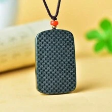 A Natural Pendant Of Cedar Jewelry, Hand-Carved Cedar Necklace, Guard Necklace, Gem Jewelry, Gifts For Family, Holiday Commemorative Gifts. - Landscape - View 3