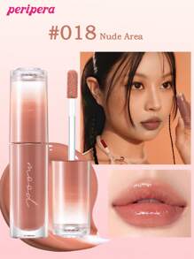 Peripera K-Beauty Ink Mood Glowy Tint，Water Bare Tint，Mirror Watery Lip Gloss，Glass Lip Gloss，丰盈，自然保湿，轻盈，提亮，持久显色，舒适不粘腻，适合戴口罩，不泛白，K-Beauty，韩国化妆品 - #018 Nude Area - 查看 2