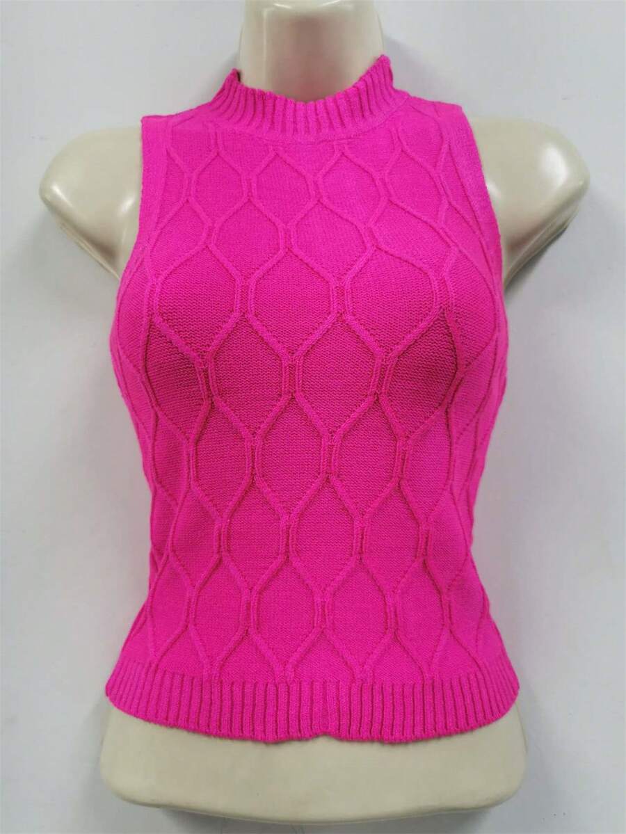 Women Tank Tops & Camis - 玫紅色 - 查看 1