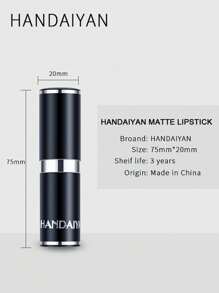 HANDAIYAN哑光保湿唇膏，丝绒质地，适合音乐节、派对、户外旅行等场合，3.5克，也适合返校季、万圣节、圣诞节、化妆、脸部彩绘、化妆品、女性、秋冬季、生日、情人节、狂欢节派对等场合，是Y2K时尚潮流的最佳色彩选择。 - 夜晚約會 - 查看 9