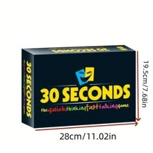 English 30 SECONDS GAME,Multi-Player Board Game Party Supplies, Christmas Thanksgiving Holiday Gift, Dramatic Funny Family Game Birthday Gift, Family Interactive Game, Holiday Party Game,Family Party Entertainment Game Cards,Board Game Card Game, Interactive Game, Party Game, Holiday GameCreative Small Gift,Family Gathering Game Card,Fun Board Game,Family Gathering Entertainment Card Games - English 30 SECONDS - View 6