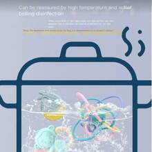 Teething Gel Combination Teether For Infants - Safe To Boil And Chew, Baby Soothing Toy Teething Toys - Multicolor - View 8