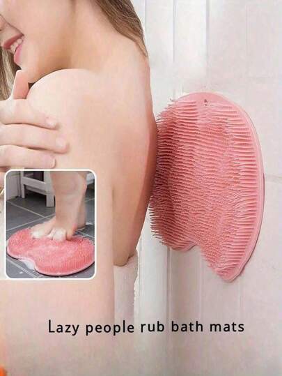 1pc Multi-Functional Massage Pad, Includes Body Brush, Anti-Slip Suction Cup Massage Mat, Foot Massage Mat, Bathroom Foot Massage Mat. Slouchy Person Bathroom Accessories - Back Scrubber, Shower Mat But The Differences Are Not Significant And Do Not Affect Normal Use.) Home Bathroom Decor Bath Rug Floor Carpet Outdoor Rug Door Mat Fall Decor Back To School Entryway Decor