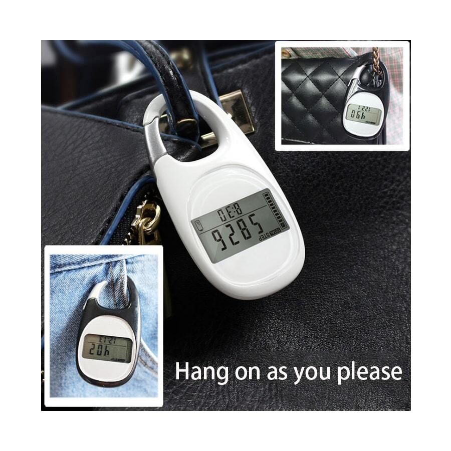 1ชิ้น ABS Mountaineering CLIP Pedometer 3D อิเล็กทรอนิกส์ Step Counter ...