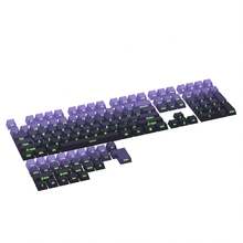 Keycaps Bàn phím cơ tiếng Anh 136 phím OEM với chất liệu PBT chuyển màu tím-sâu tím-đen có độ bền cao, các ký tự được khắc bằng laser, tương thích với bàn phím có phím cách 6.25U thông số kỹ thuật Châu Âu. Phím Enter 7 hình. Phù hợp với bàn phím cơ 61/64/68/82/84/87/96/98/100/104/108. Đi kèm với dụng cụ kéo Keycap. Đóng gói trong hộp đầy màu sắc. Chỉ Keycaps, Không Phải Bàn Phím. - OEM có màu tím và đen cao 136 ký tự phụ mờ - keycaps - Xem 4