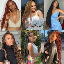 FULCRUM 8/12/18/24/30/36 Inch Faux Locs Crochet Hair Faux Loc Crochet Braids Curls Soft Locs Crochet Hair Extensions For Women & Girls