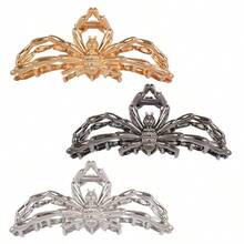 1pc Gold-Tone Spider Hair Clip, Halloween Hair Accessory - KC Gold - View 2