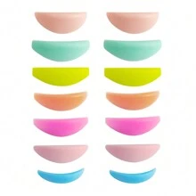 7對睫毛提升矽膠防護罩，馬卡龍色彩可重複使用的睫毛燙棒配件 - 彩色 - 查看 6