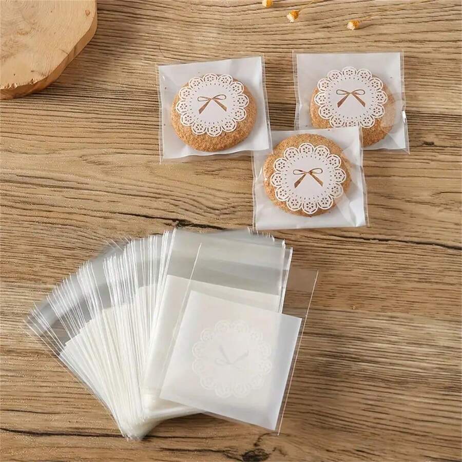 100pcs, Lollipop Bags, Cake Pop Bags, Clear Cellophane Candy Bags, For Lollipops, Cake Pops, Candies, Chocolates And Cookies, Kitchen Gadgets, Kitchen Stuff, Kitchen Accessories, Home Kitchen Items
