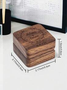Caixa de anel de madeira personalizada (1 unidade), presente para o Dia das Mães, caixa para anel de noivado, presente de aniversário, presente exclusivo para ela, namorada, esposa, Dia dos Namorados, Dia das Mães, aniversário, formatura, casamento, presente para mãe, avó, mãe querida.