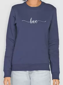 Women Sweatshirts - 藏蓝色 - 查看 1