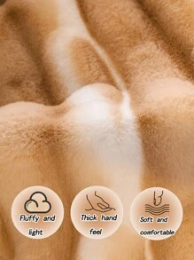 1pc Rabbit Fur Sofa Cushion Cover, Tie-dye Style, Ins Fashion, Thickened, Warm, Protective, Anti-slip And Anti-scratch Sofa Cover For Winter