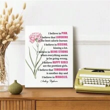 1入藍色布藝牆藝術啟發引用經文標誌，基督教經文印刷裝飾女孩房間，臥室布藝牆藝術裝飾，現代農舍標誌，適合作為女性的藝術禮物，無框帆布牆藝術家裝飾 - 彩色 - 查看 12