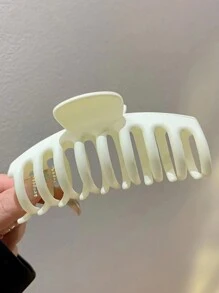 2 piezas Pinza de pelo grande de plástico ligero mate en negro y blanco para mujer. Accesorios de pelo elegantes y a la moda adecuados para uso diario, baño, lavado de cara, peinado, maquillaje y combinación de ropa