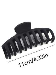 2 piezas Pinza de pelo grande de plástico ligero mate en negro y blanco para mujer. Accesorios de pelo elegantes y a la moda adecuados para uso diario, baño, lavado de cara, peinado, maquillaje y combinación de ropa
