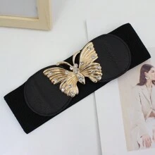 1 pezzo Cintura regolabile per vita grande per donna, fascia in vita elastica con decorazione di strass, elegante e versatile per estate, scuola, autunno, Ognissanti