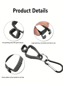 1/2 pièces Pince à gant, Pince à gant de travail, Pince à gant de protection, Crochet pour casque, Pinces anti-perte pour gants, Pinces de protection au travail, Agrafes anti-perte pour le travail et l'industrie, Fournitures de camping en plein air