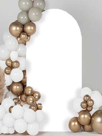 1pc White Wedding Arch Cover, Round Top Arch Backdrop Cover, For Wedding Party, Ceremony Stage Decor,Bridal Shower,Anniversary Party Stage Decoration,Birthday Party,Engagement,Wedding Decor,Halloween Parties Decor, Bar  Party Decor