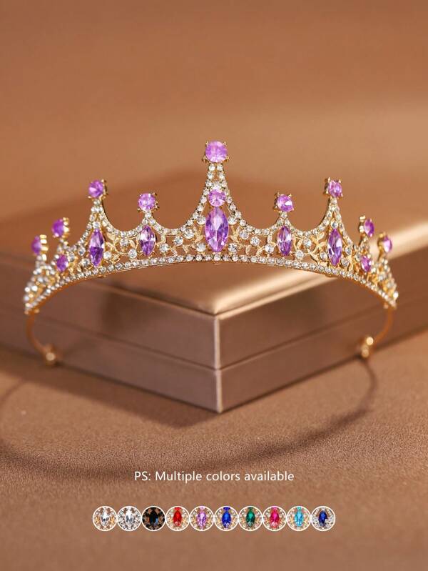 1pc Classic Alloy Wedding Crown Suitable For Women's Wedding Birthday Party Tiaras