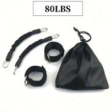 2pcs Elastic Tension Ropes With 2pcs Ankle Wrap Strap, Suitable For Leg Muscle Training, Taekwondo Kicking, And Strength Training - Multicolor - View 11